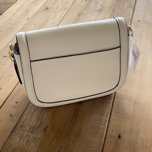 NWT Coach Saddle Vanilla Creme Leather Horse & Carriage Crossbody Bag - Picture 5 of 9